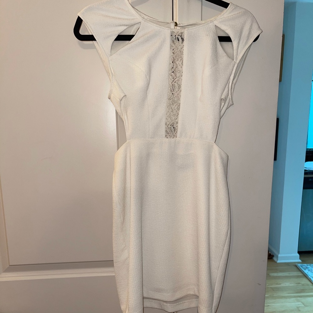 Super fun white dress with cutouts